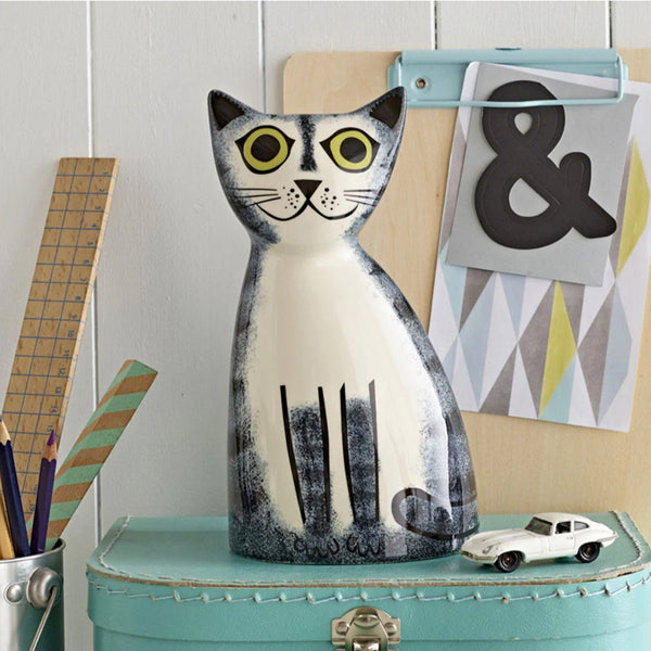 Ceramic Cat Money Box by Hannah Turner