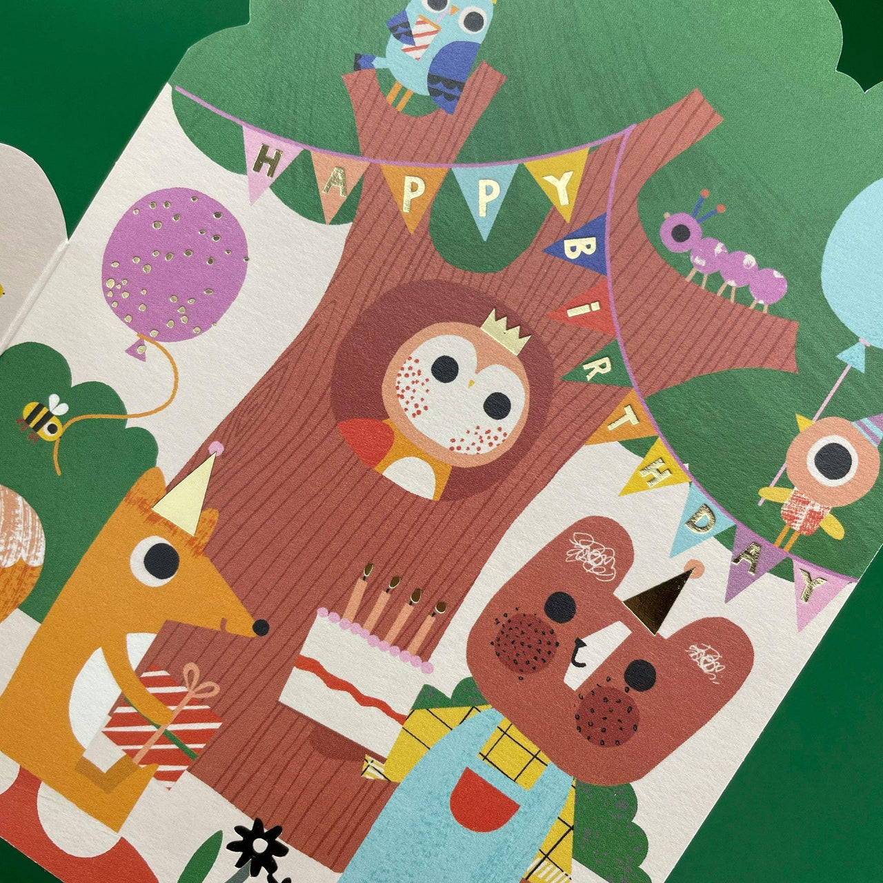 Forest animals fold out card
