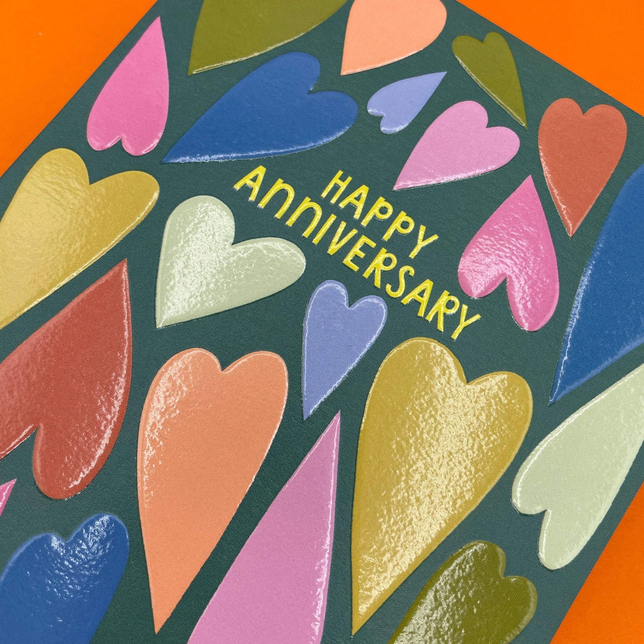 Happy Anniversary With Hearts Card 