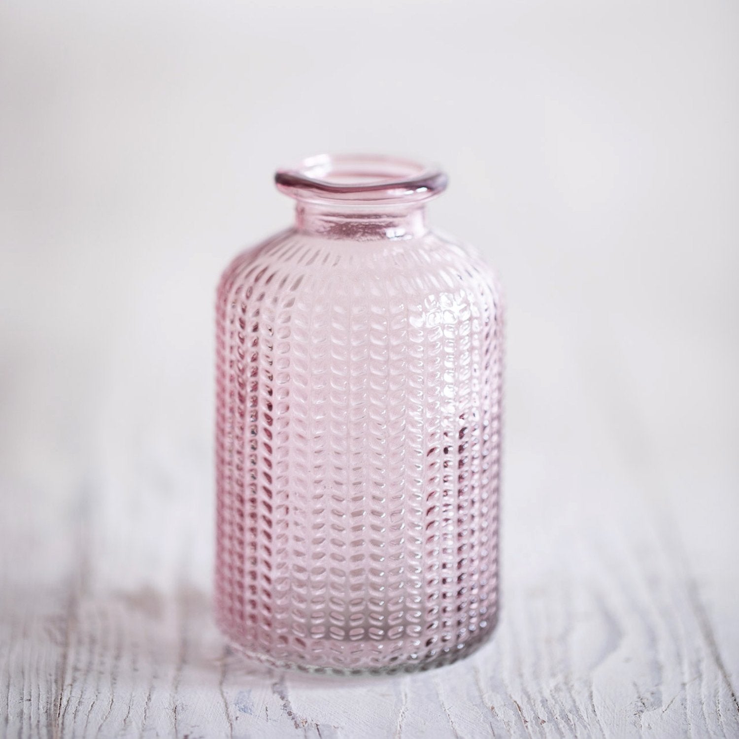 Lavender Pink Glass Bottle 
