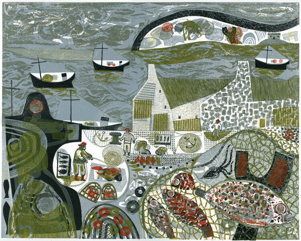 Morning on the Quay christmas greetings card 