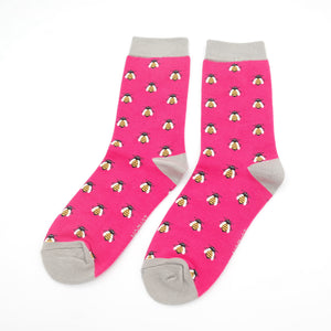 Bamboo Honey Bee Socks Hot Pink