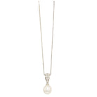 Limited Edition Triangular Cubic Zirconia & Pearl Pendant