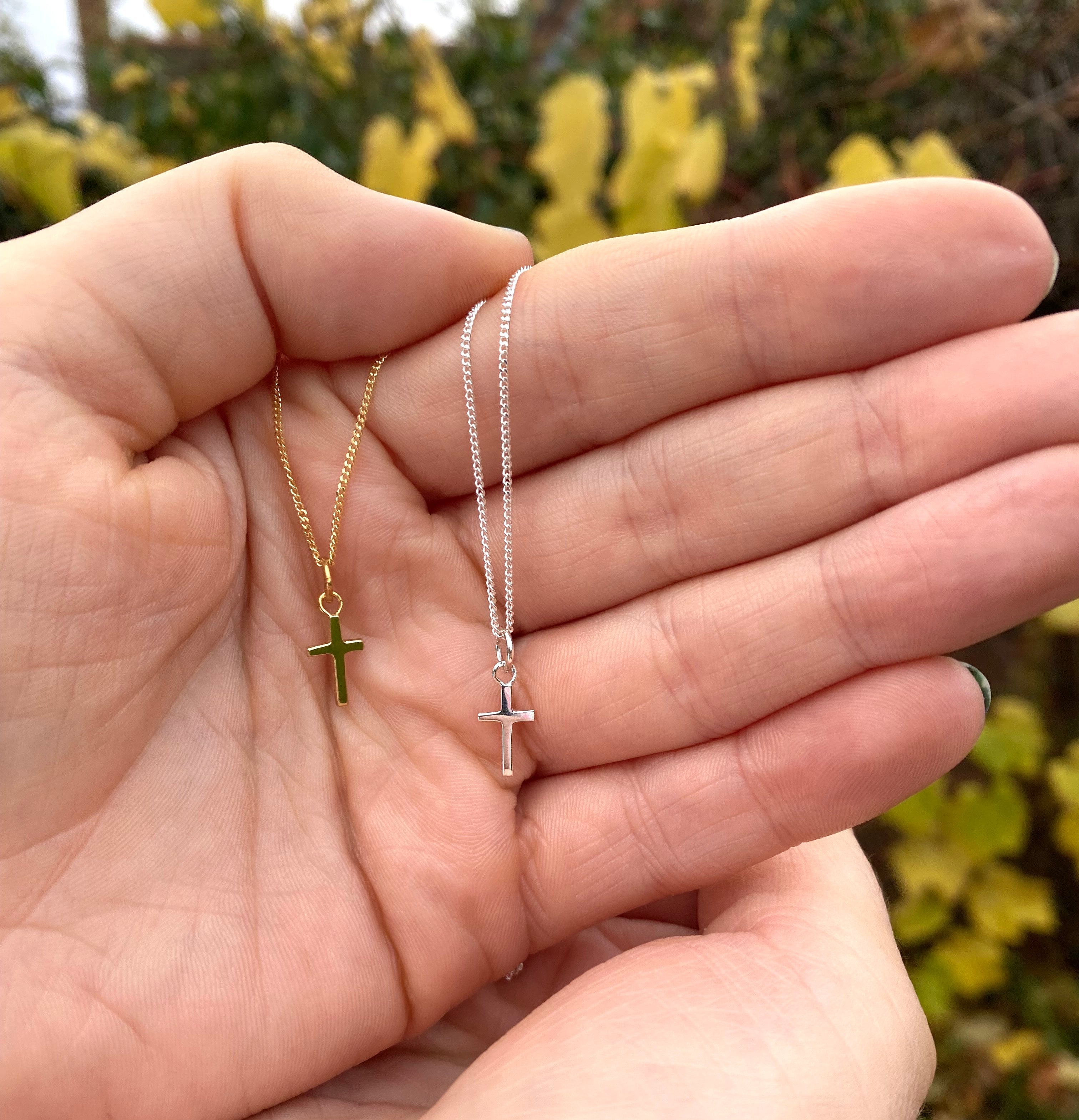 Mens small cross pendant on sale