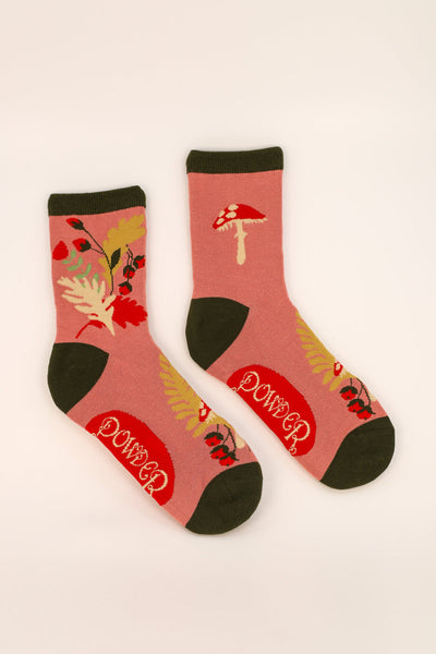 ankles socks with forest design 
