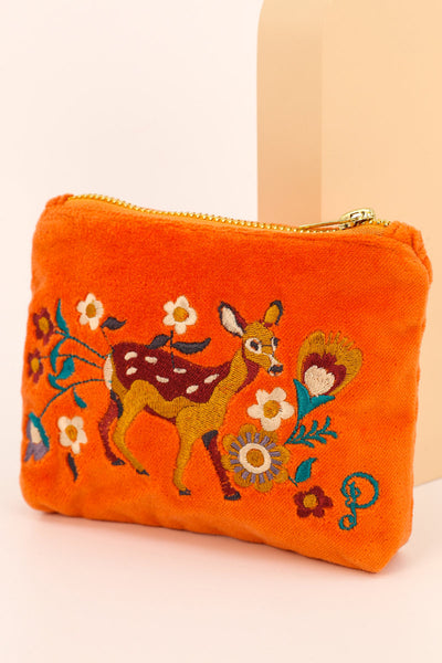 orange velvet bag 