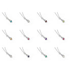 Cone Birthstone Necklace Sterling Silver