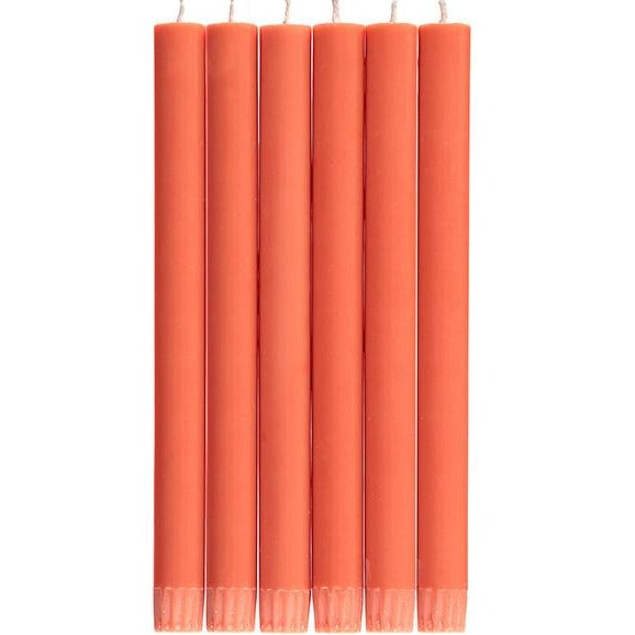British Colour Standard Eco Dinner Candles Pack Orange