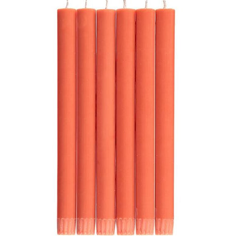 British Colour Standard Eco Dinner Candles Pack Orange