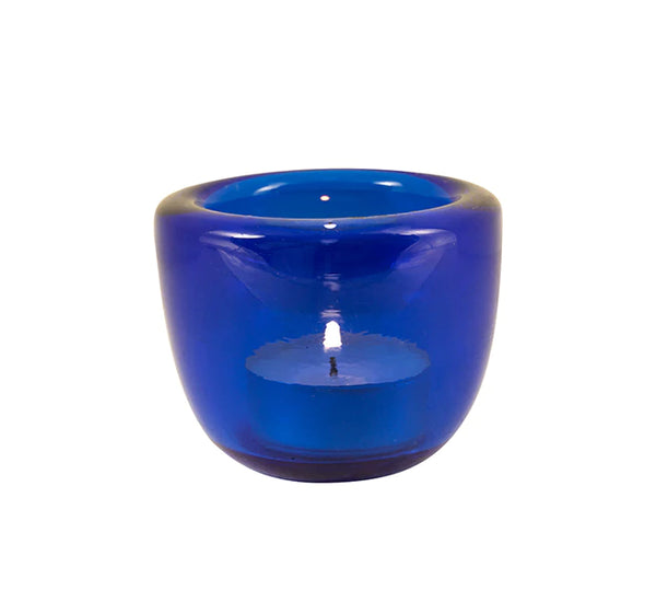 British Colour Standard Hand Blown Glass Tea Light Holder