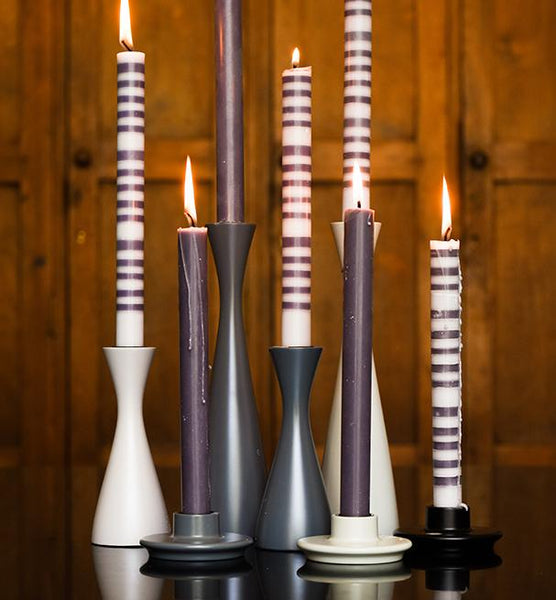 British Colour Standard Candleholder Medium Gunmetal Grey