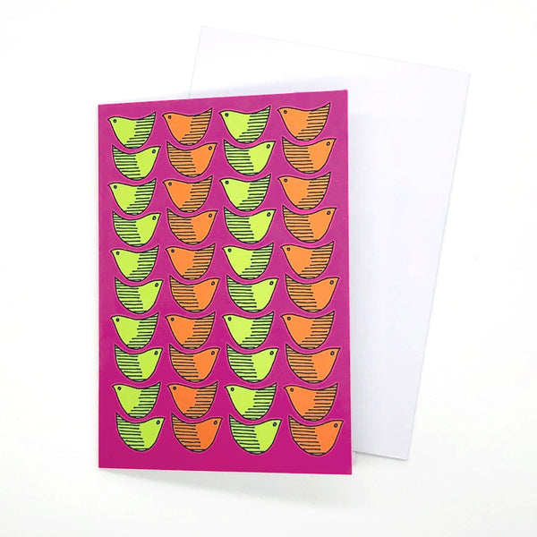 Greetings Card - Hot Birds