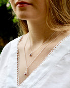 Cone Birthstone Necklace Sterling Silver