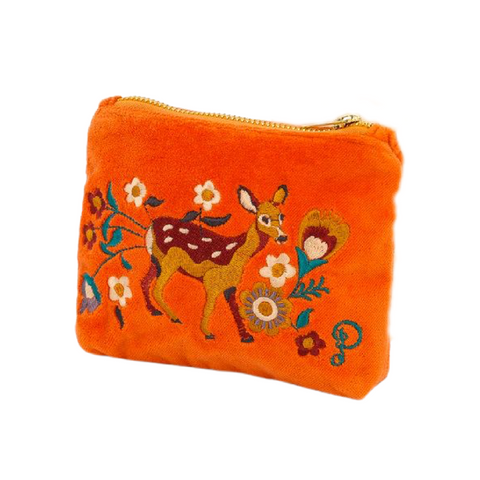powder fawn in a meadow purse