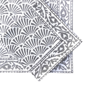 Set of 6 Block Print Placemat- 3 Colourways