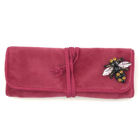 Velvet Jewellery Wrap: Bright Pink