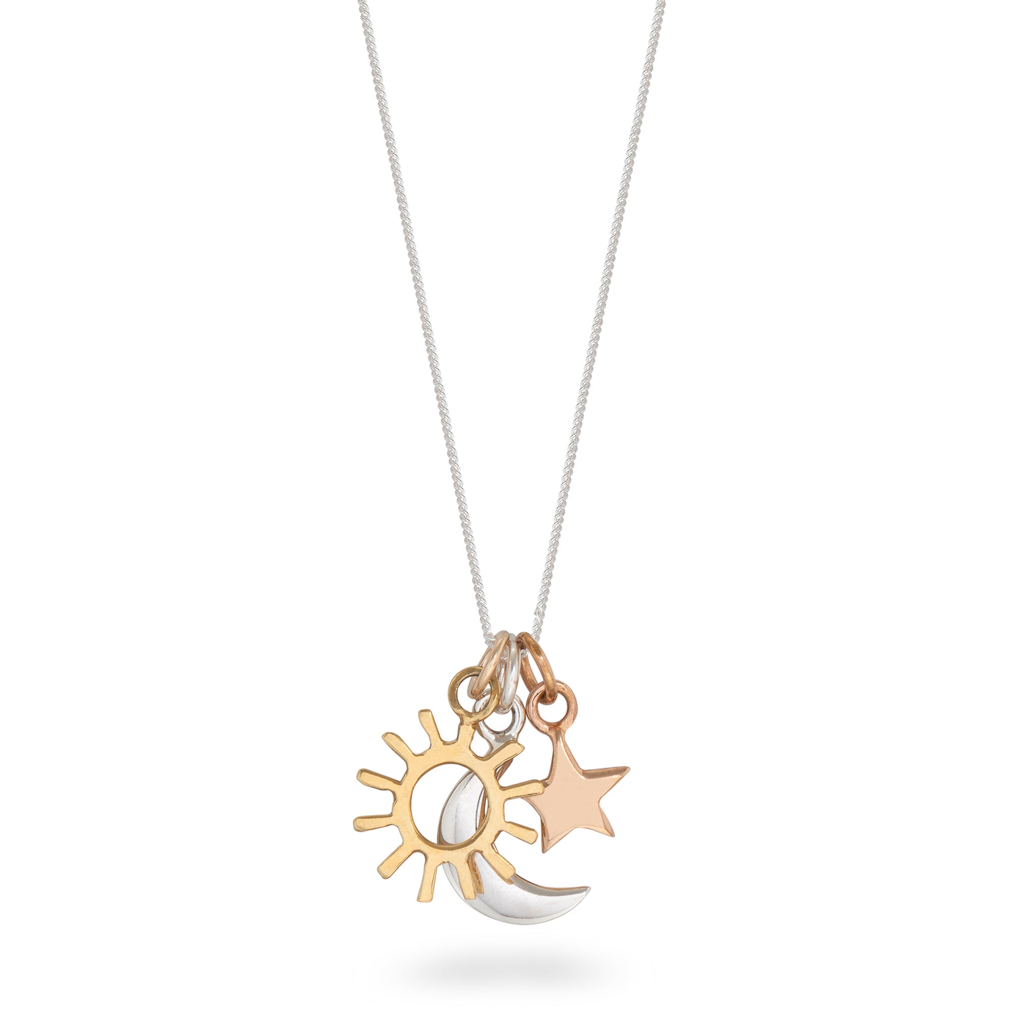 Star charm pendant store necklace in metal