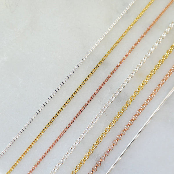 Plain Gold vermeil Curb Chain