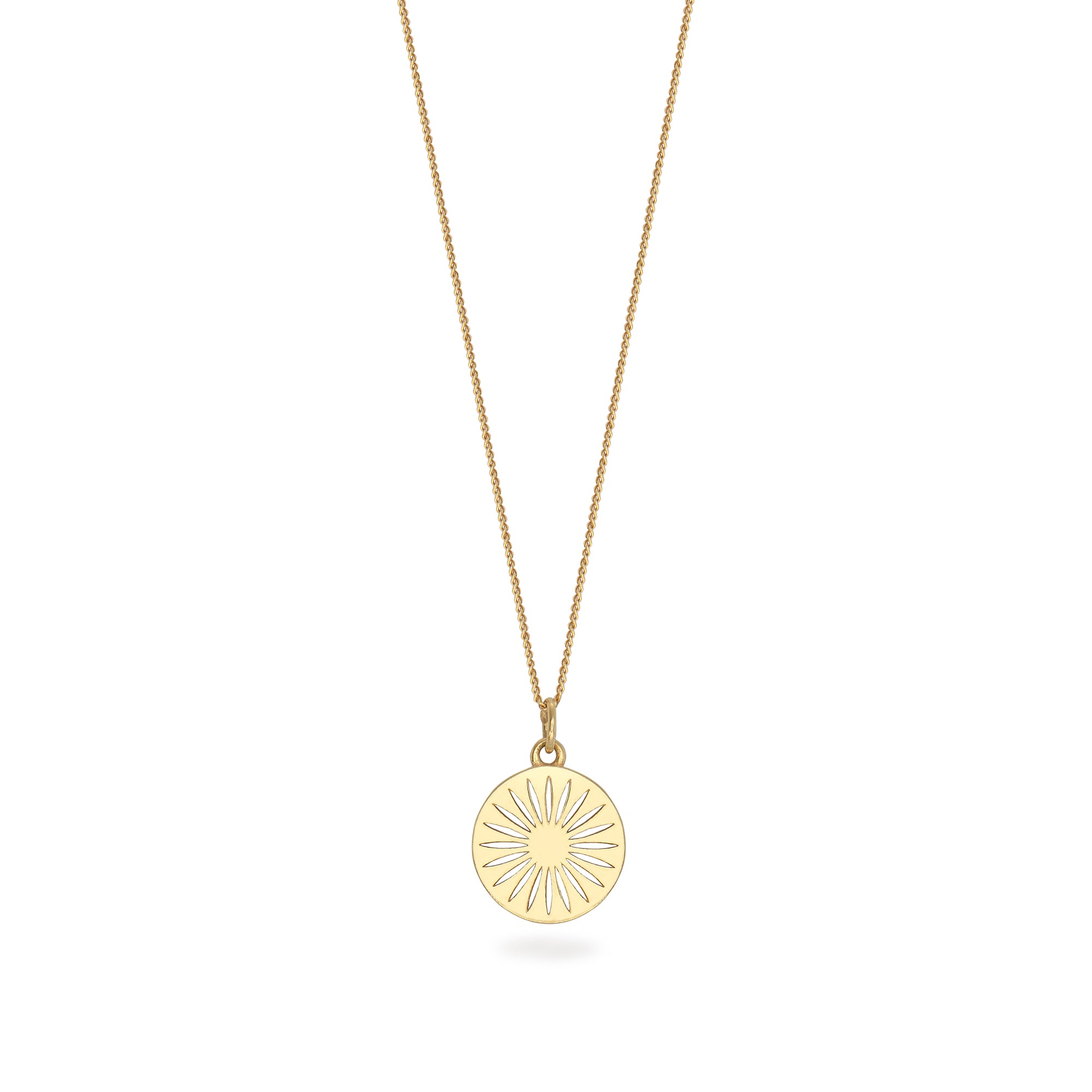 Gold vermeil necklace in daisy design 
