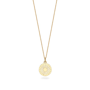 Gold vermeil necklace in daisy design 