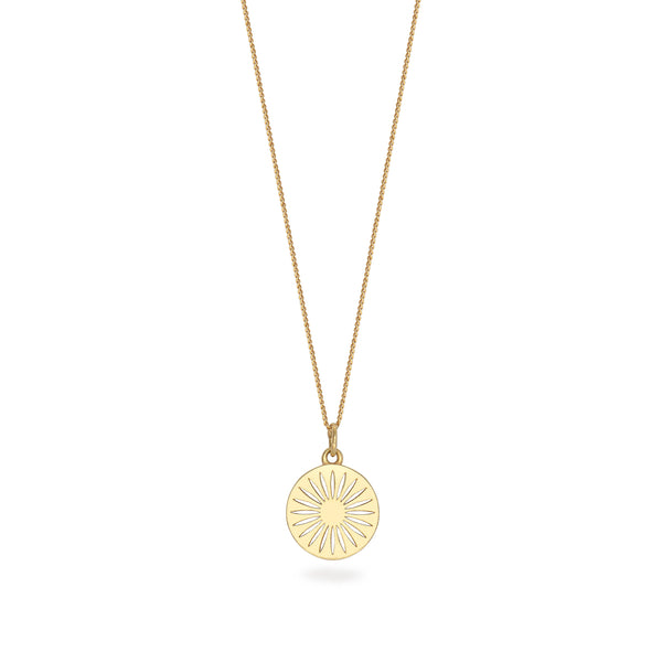 Gold vermeil necklace in daisy design 