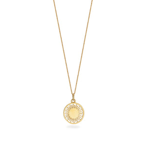 Atomic Token Charm Necklace Gold Vermeil