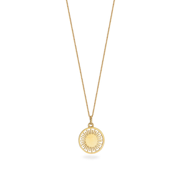 Atomic Token Charm Necklace Gold Vermeil
