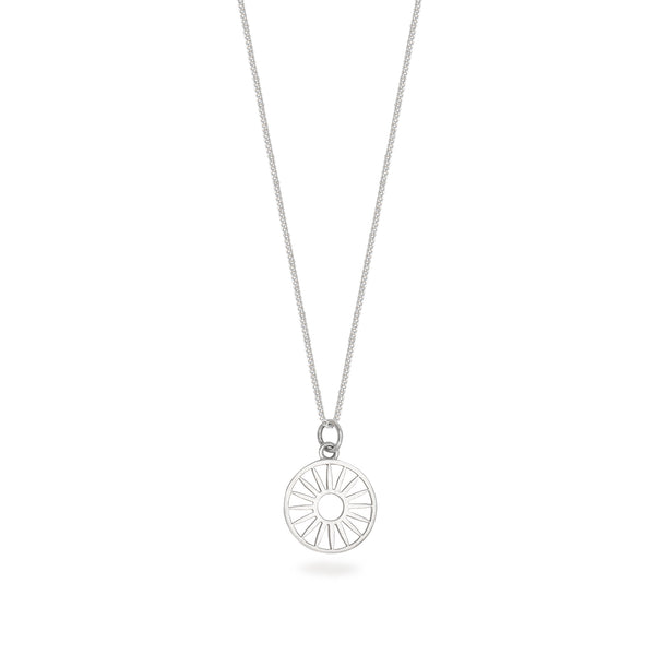 Wagon Wheel Token Charm Necklace