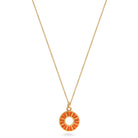 orange flower medallion hanging 