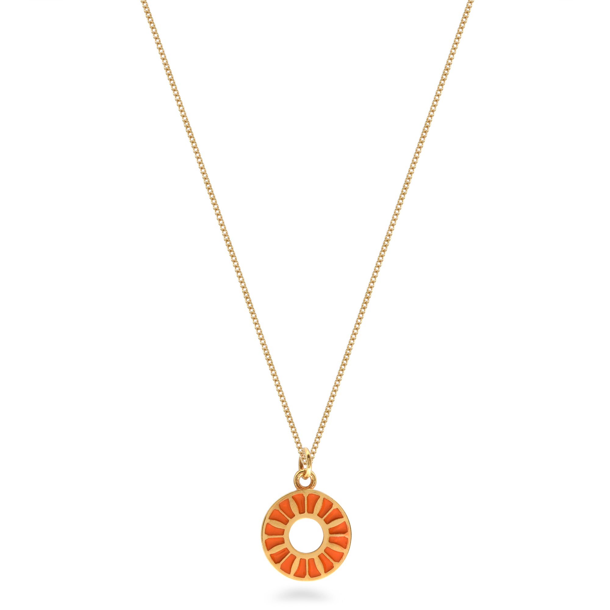 orange flower medallion hanging 