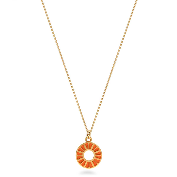 orange flower medallion hanging 
