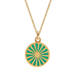green wheel design in gold vermeil 