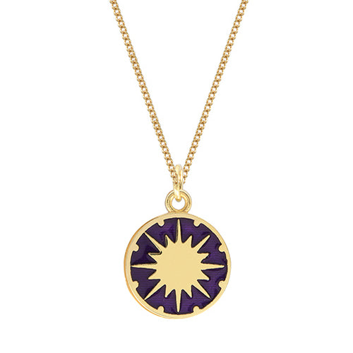 Purple supernova medallion 