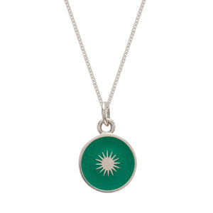 emerald green sun pendant 