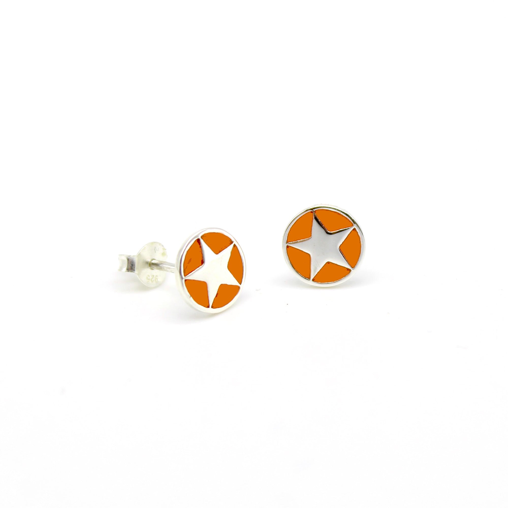 Orange Star Earrings 