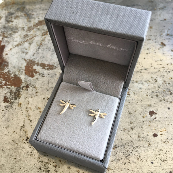 Dragonfly Stud Earrings Sterling Silver