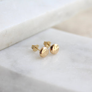 Blob Stud Earrings 14ct Solid Gold