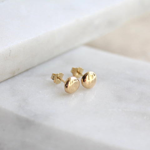Blob Stud Earrings 14ct Solid Gold