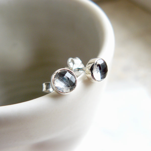 rock crystal or diamond earrings 