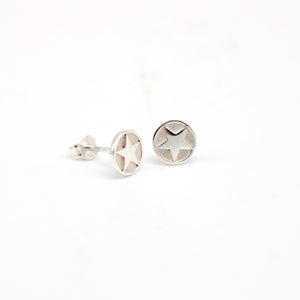 silver star insert earring 