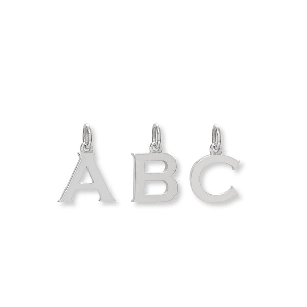 Letter Charm Sterling Silver