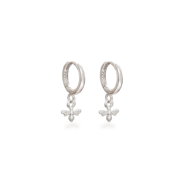 silver bee earrings 