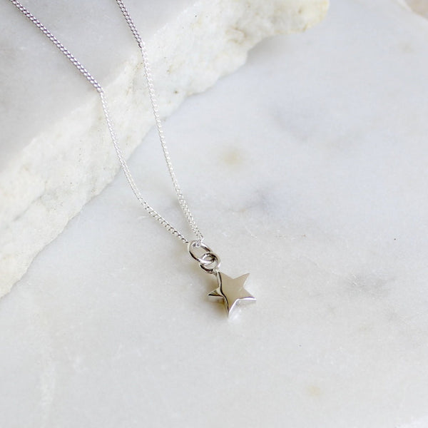 Star Charm Necklace Sterling Silver