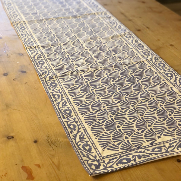 Block Print Cotton Table Runner - 2 Colourways