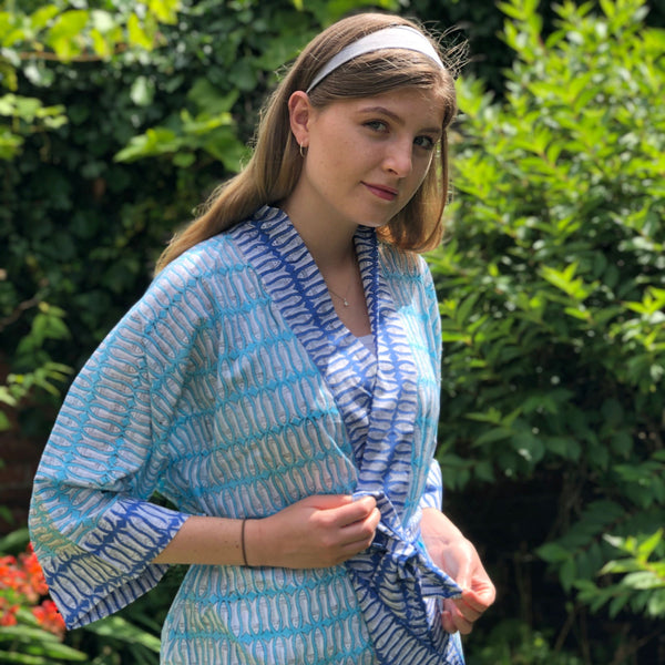 turquoise kimono 