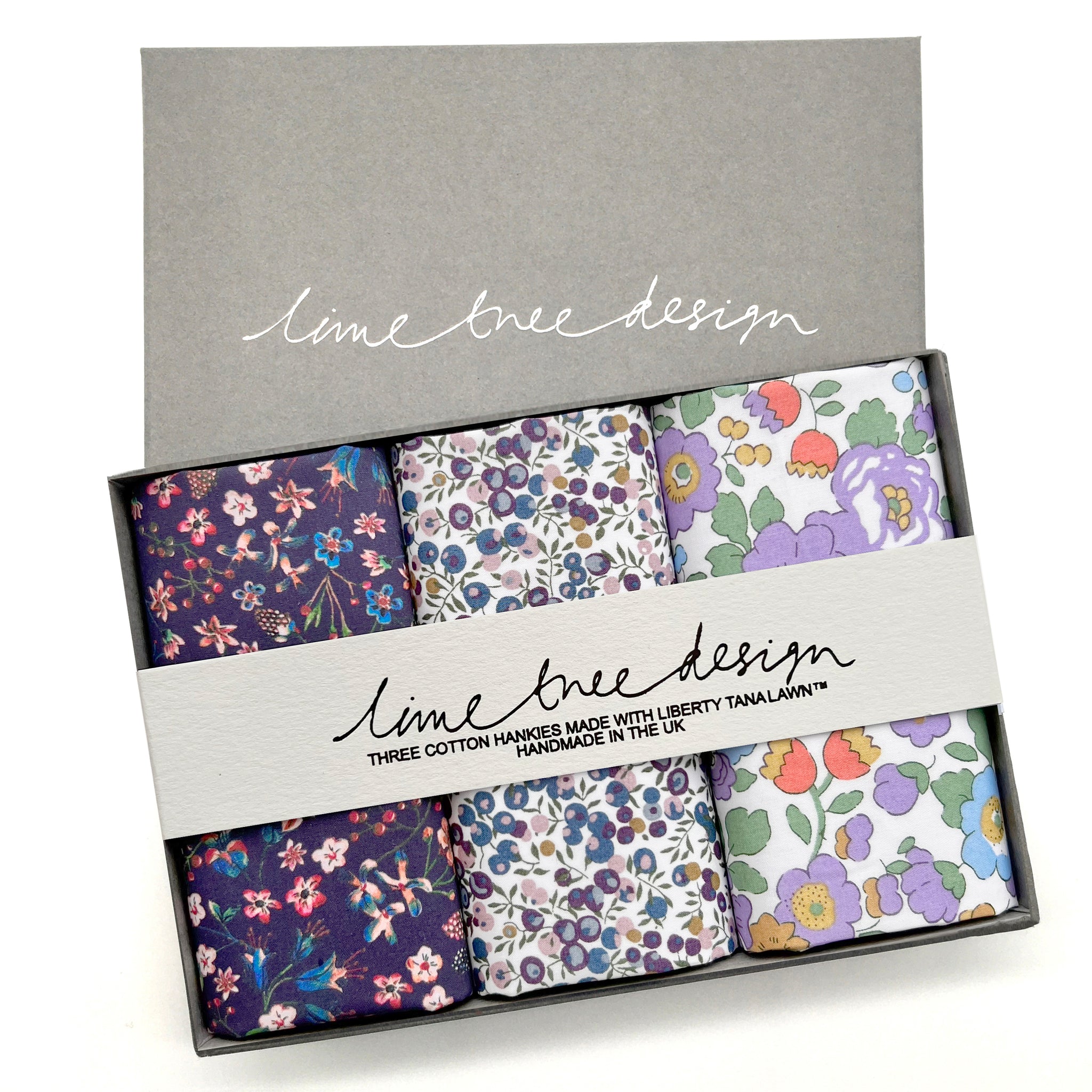 Mens pocket square or ladies hankie box of three