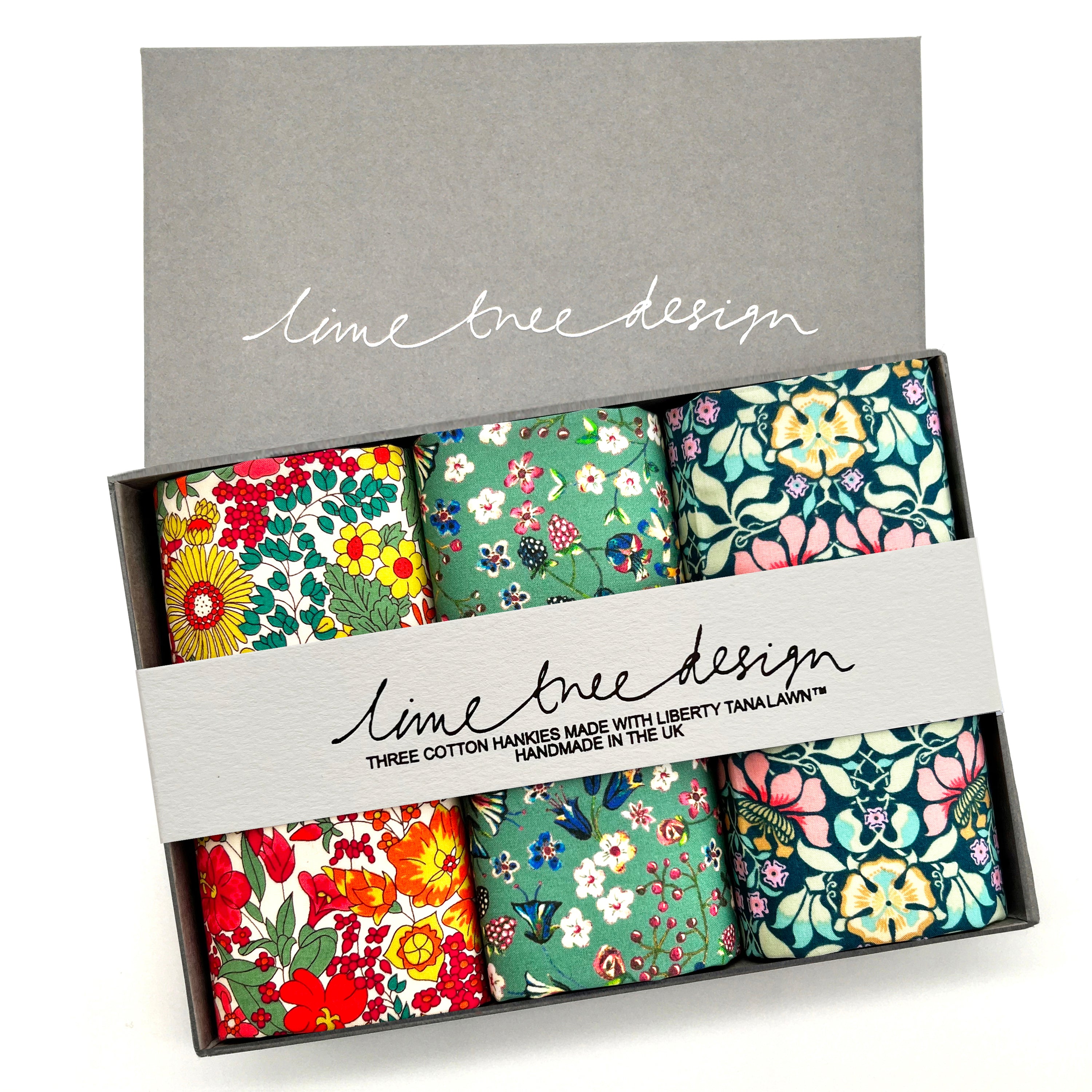 HANKIES MADE WITH LIBERTY – Lime Tree Design