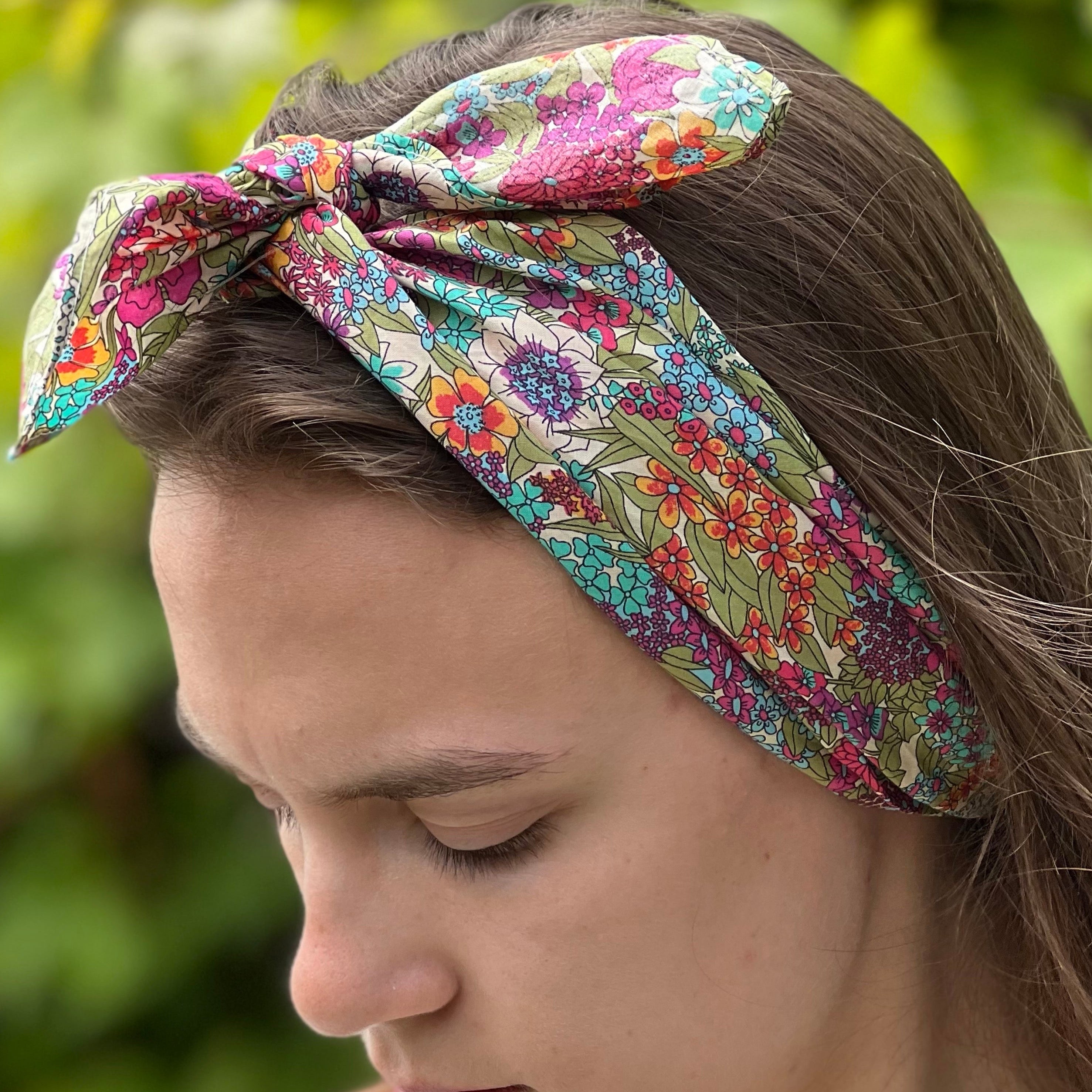 Lime Ciara Headscarf Bandana Made with Liberty Fabric – Lime Tree