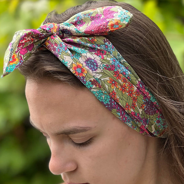 liberty fabric bandana head scarf 