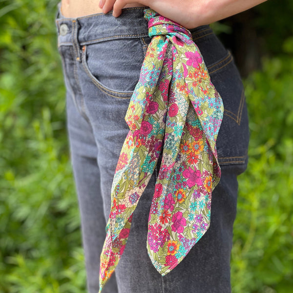 liberty fabric bandana head scarf 